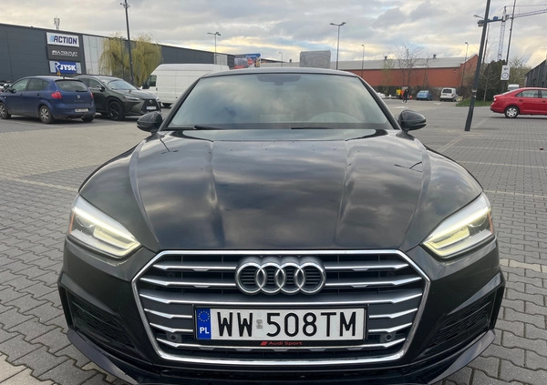 Audi A5 cena 95000 przebieg: 100000, rok produkcji 2018 z Warszawa małe 254